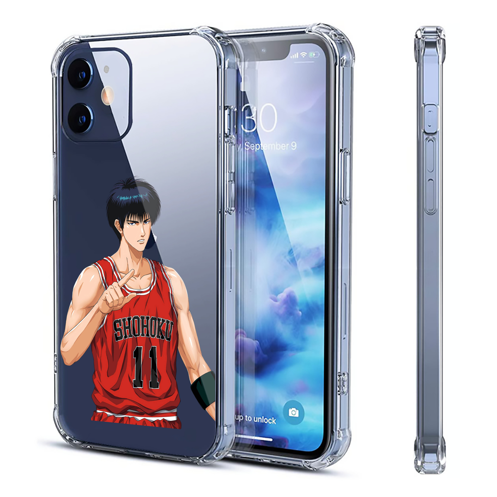 （画像用） SLAM DUNK／スラムダンク 【iPhone 12シリーズ対応】透明スマホケース（クリアソフトケース）